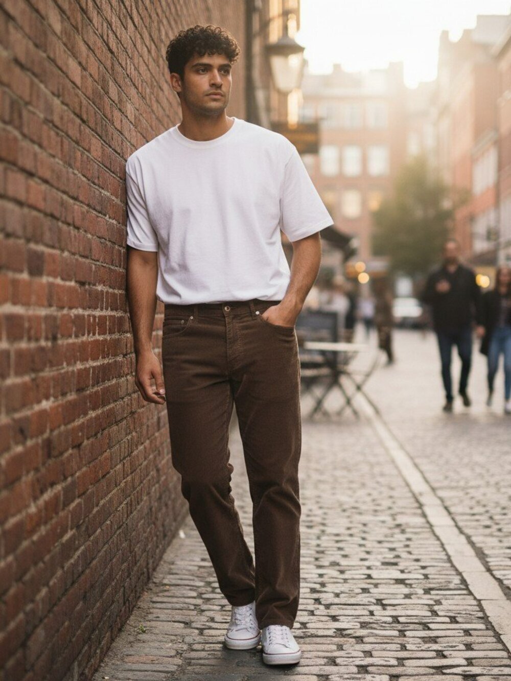 GAP Mens 38 x 32 Brown Corduroy Pockets Straight Fit Leg Pants Trousers Cords